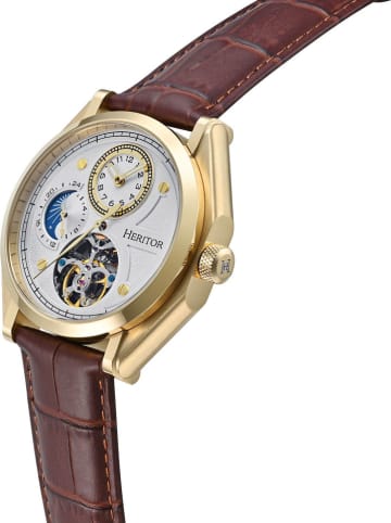 Heritor Automatikuhr ''Antoni'' in Braun/ Gold/ Weiß