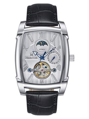 Heritor Automatikuhr ''Valentin'' in Schwarz/ Silber/ Weiß