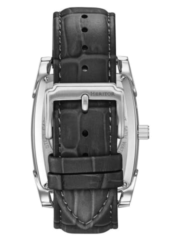 Heritor Automatische horloge "Valentin" zwart/zilverkleurig/wit