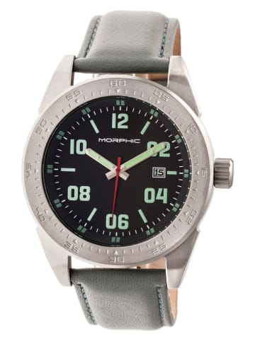 Morphic Kwartshorloge "M63 Series" grijs/zilverkleurig/zwart