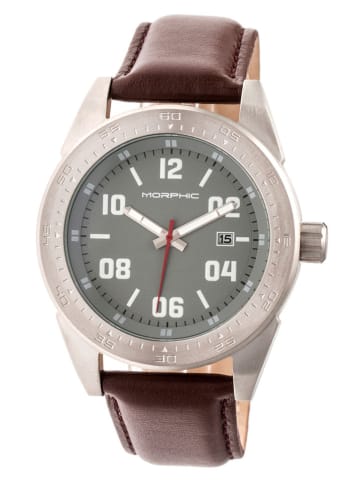 Morphic Quarzuhr ''M63 Series'' in Braun/ Silber/ Grau