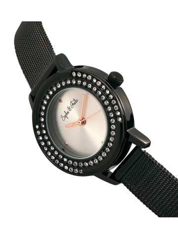 Sophie & Freda Quarzuhr "Cambridge" in Silber/ Schwarz