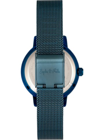 Sophie & Freda Quarzuhr "Cambridge" in Silber/ Blau