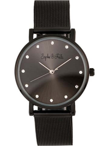 Sophie & Freda Zegarek kwarcowy "Savannah" w kolorze czarnym