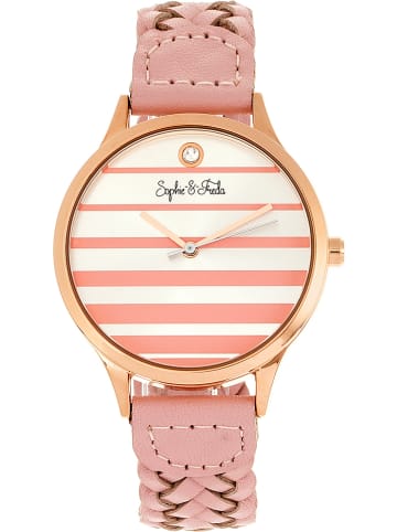 Sophie & Freda Zegarek kwarcowy "Tucson" w kolorze różowozłoto-jasnoróżowym
