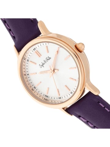 Sophie & Freda Zegarek kwarcowy "Berlin" w kolorze różowozłoto-fioletowo-białym