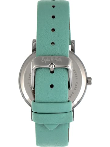 Sophie & Freda Zegarek kwarcowy "Budapest" w kolorze srebrno-zielonym