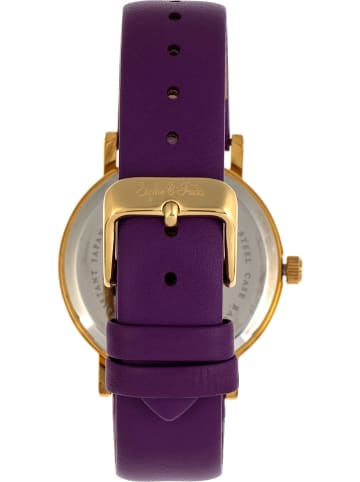 Sophie & Freda Quarzuhr "Budapest" in Gold/ Lila/ Weiß