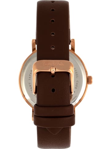 Sophie & Freda Quarzuhr "Budapest" in Roségold/ Braun/ Weiß