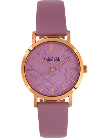 Sophie & Freda Kwartshorloge "Budapest" roségoudkleurig/roze