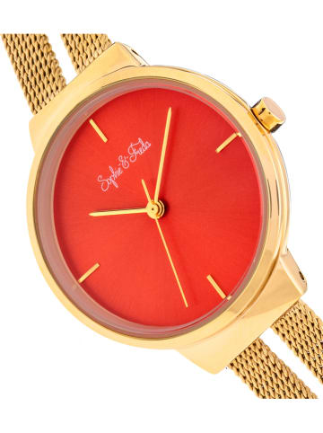 Sophie & Freda Zegarek kwarcowy "Sedona" w kolorze złoto-czerwonym
