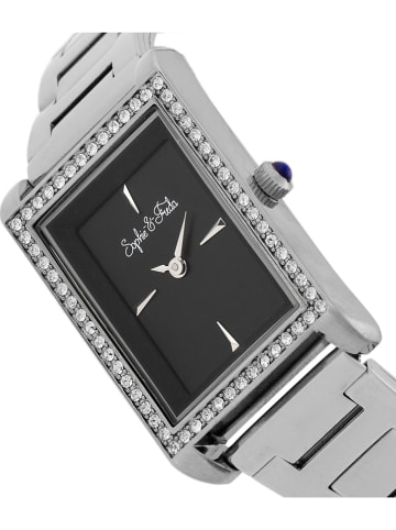 Sophie & Freda Quarzuhr "Wilmington" in Silber/ Schwarz