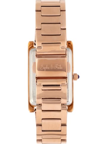 Sophie & Freda Zegarek kwarcowy "Wilmington" w kolorze różowozłoto-białym