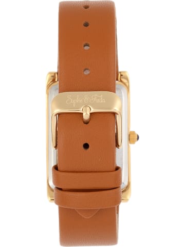 Sophie & Freda Zegarek kwarcowy "Wilmington" w kolorze złoto-jasnobrązowo-białym