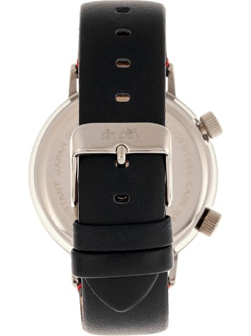 Simplify Zegarek kwarcowy "the 3300" w kolorze czarno-srebrno-białym