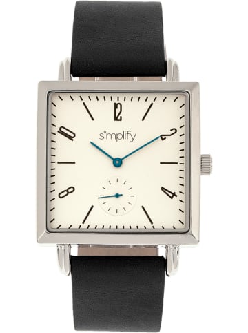 Simplify Kwartshorloge "The 5000" zwart/zilverkleurig/wit
