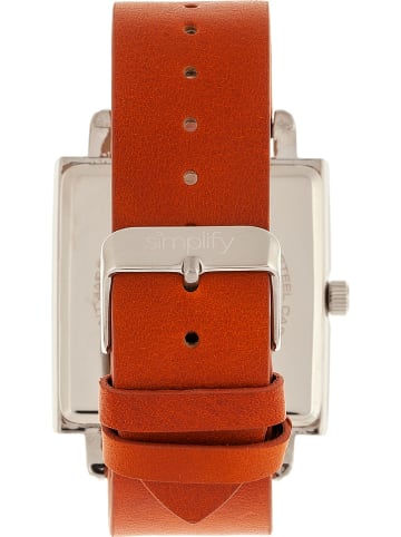 Simplify Quarzuhr "The 5000" in Braun/ Silber/ Dunkelblau