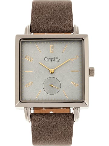 Simplify Kwartshorloge "The 5000" grijs/zilverkleurig/lichtblauw