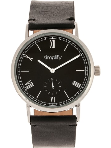 Simplify Kwartshorloge "The 5100" zwart/zilverkleurig