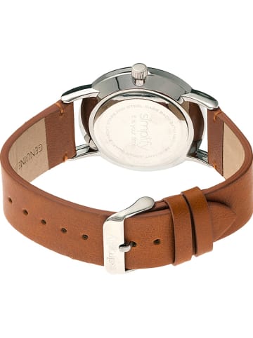 Simplify Quarzuhr "The 5100" in Braun/ Silber/ Weiß