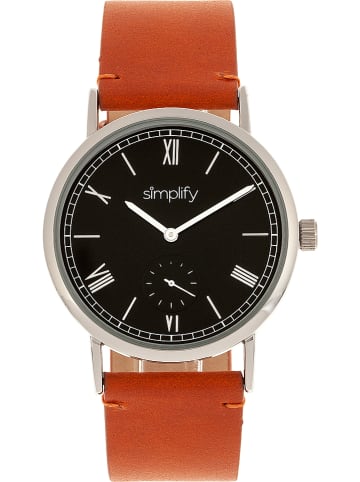 Simplify Quarzuhr "The 5100" in Braun/ Silber/ Schwarz