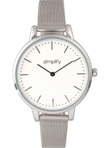 Simplify Quarzuhr "The 5800" in Silber/ Weiß