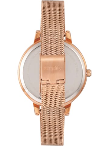 Simplify Kwartshorloge "The 5800" roségoudkleurig/wit