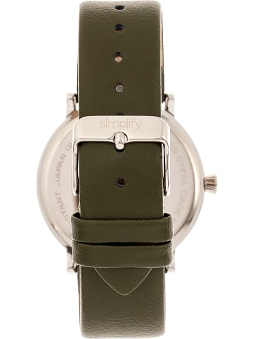 Simplify Zegarek kwarcowy "The 6200" w kolorze srebrno-zielono-kremowym
