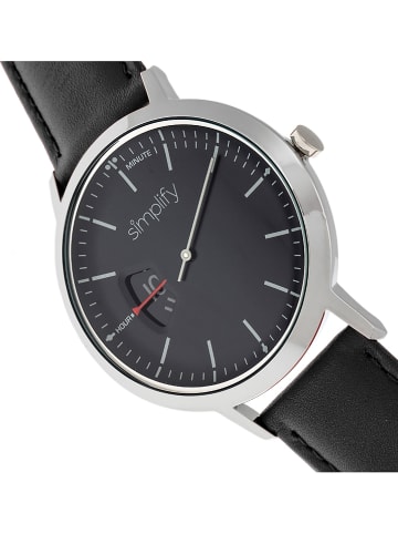 Simplify Kwartshorloge "The 6500" zwart/zilverkleurig