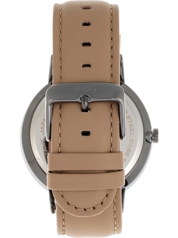 Simplify Quarzuhr "The 6500" in Beige/ Silber/ Schwarz