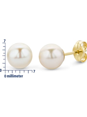 Diamant Exquis Gold-Ohrstecker mit Perlen