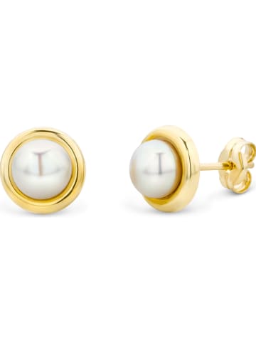 Revoni Gouden oorstekers met parels