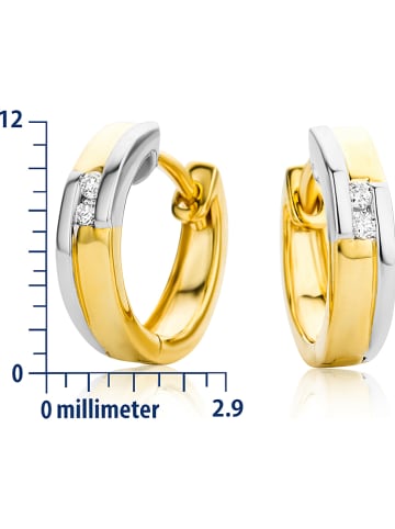 Revoni Gouden/witgouden creolen met diamanten