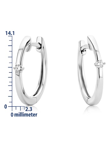 Diamant Exquis Złote kolczyki-kreole z diamentami