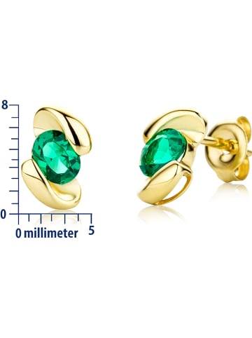 Revoni Gold-Ohrstecker mit Smaragden