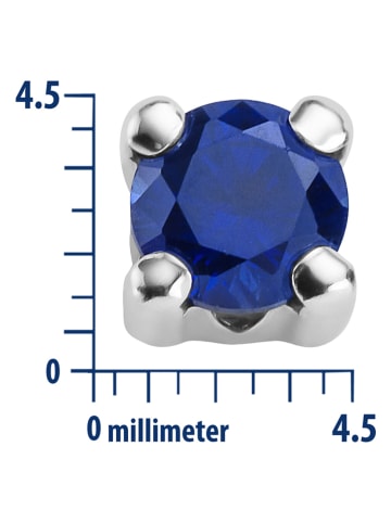 Revoni Złote kolczyki-wkrętki z szafirami