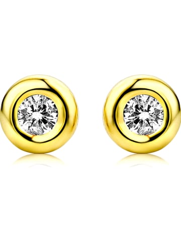 Revoni Gold-Ohrstecker mit Zirkonias