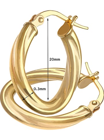Revoni Złote kolczyki-kreole