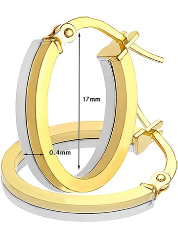Revoni Gouden/witgouden creolen