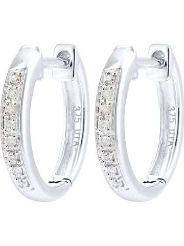 Revoni Witgouden creolen met diamanten