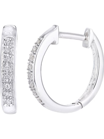 Revoni Witgouden creolen met diamanten