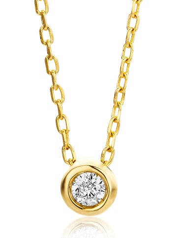 Revoni Złoty naszyjnik z diamentem - dł. 45 cm