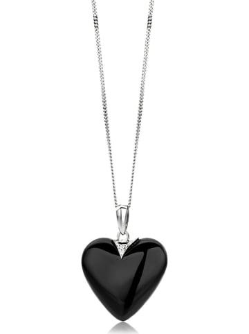 Revoni Witgouden ketting met diamanten hanger - (L)45 cm