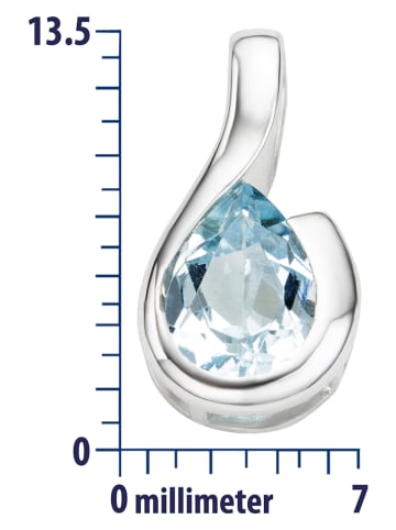 Revoni Weißgold-Halskette mit Anhänger - (L)45 cm