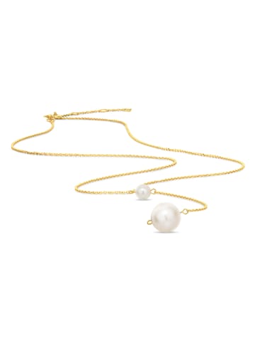 Diamant Exquis Gold-Halskette mit Perlen - (L)45 cm