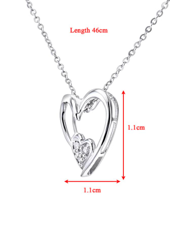 Revoni Weißgold-Halskette mit Diamant-Anhänger - (L) 46 cm