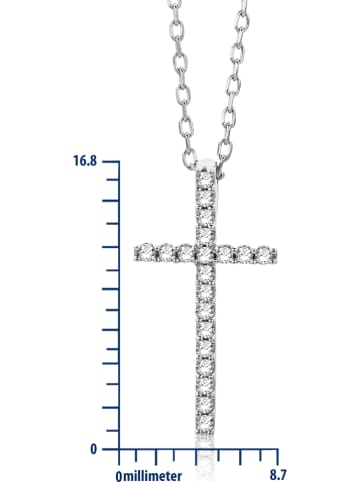 Revoni Złoty naszyjnik z diamentową zawieszką - dł. 45 cm