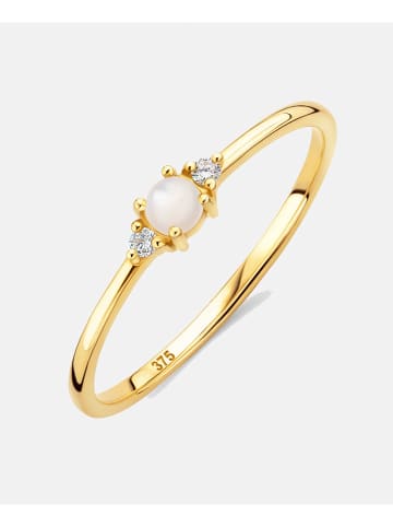 Revoni Gouden ring met diamanten en parels