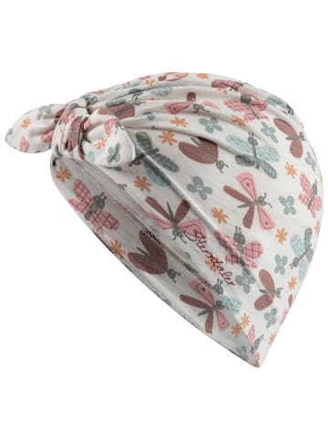 Sterntaler Knotenmütze "Schmetterling" in Weiß/ Bunt