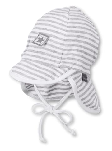 Sterntaler Schirmmütze in Grau/ Weiß